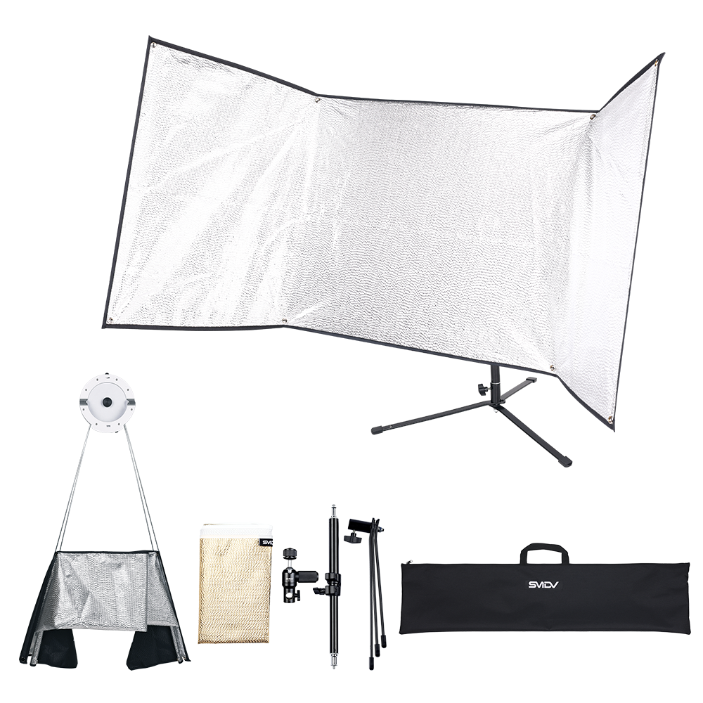 Quick Flip photography reflector for underlighting a model
